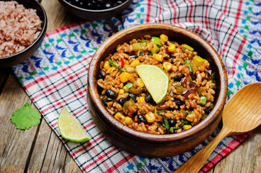Zesty Black Bean & Brown Rice Bowl with Lion’s Mane Boost