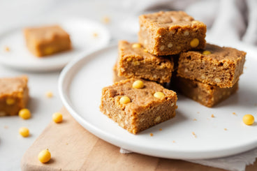 Chickpea Blondies made with Warrior Blend Performance in Vanilla Flavor 