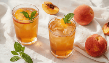 Peach Tea Refresher made with Clear Plant Protein