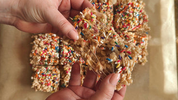 Cake Batter Rice Krispie Treats