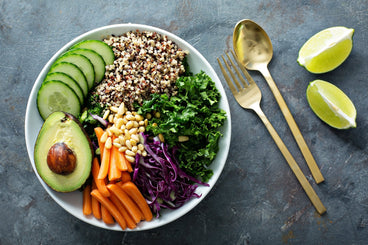 Vegan Buddha Bowl made with Warrior Blend Performance Protein Powder