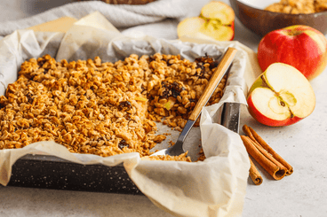 Vegan Autumn Apple Cranberry Crumble