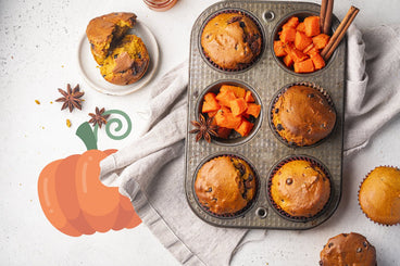 Deliciously  Chocolate Pumpkin Protein Muffins