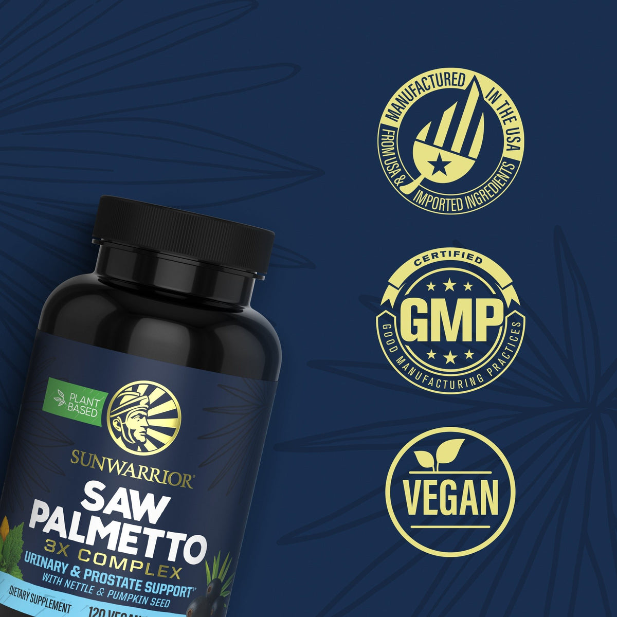 Saw Palmetto 3X Complex Vitamins & Supplements Sunwarrior