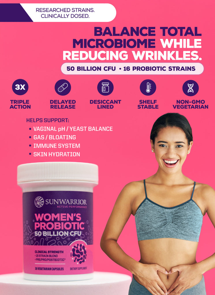 Active Women's Probiotic Capsules - Life style banner image mobile