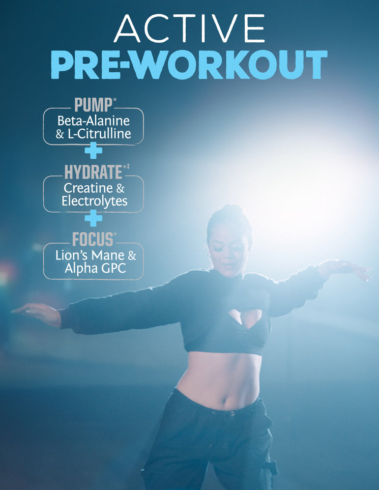 Active Pre-Workout - Blue Raspberry Pineapple - Life style banner image mobile