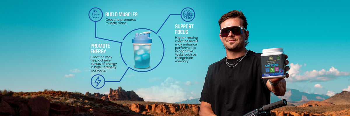 Active Creatine Blue Raspberry - Life style banner image desktop
