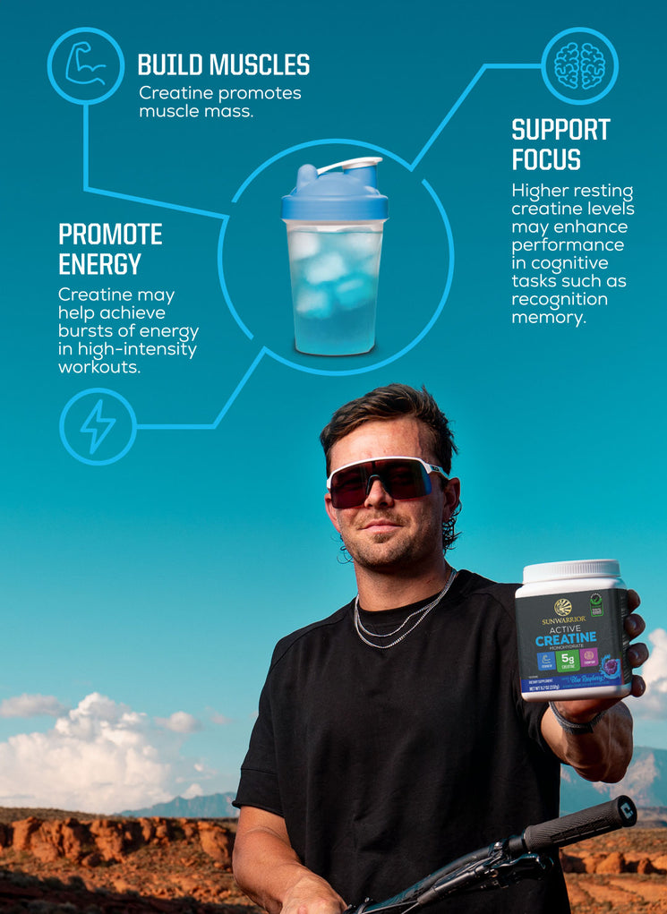 Active Creatine Blue Raspberry - Life style banner image mobile
