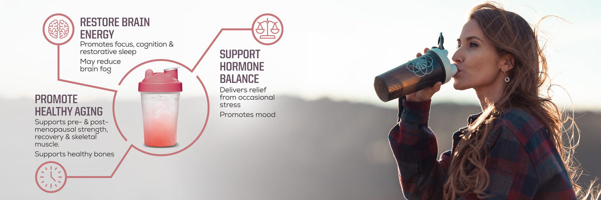 Active Creatine For HER - Raspberry Elderberry Lemonade - Life style banner image desktop