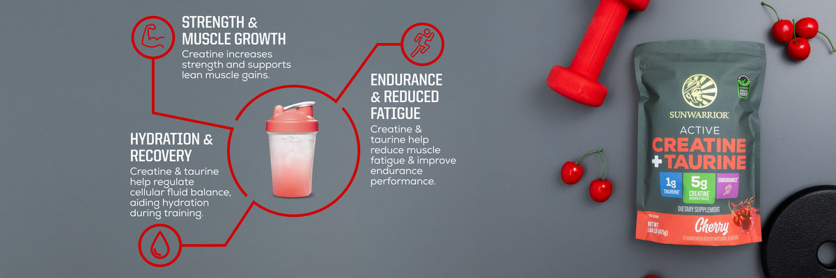 Active Creatine Plus Taurine Cherry - Life style banner image desktop