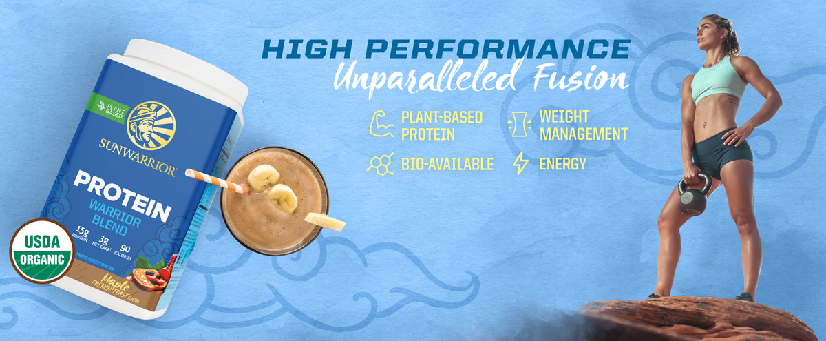 Warrior Blend Organic Protein - Maple French Toast - Life style banner image desktop