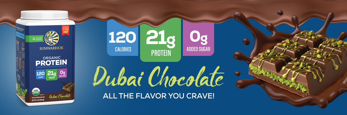 Organic Performance Protein with BCAAs - Warrior Blend Chocolate - Life style banner image desktop