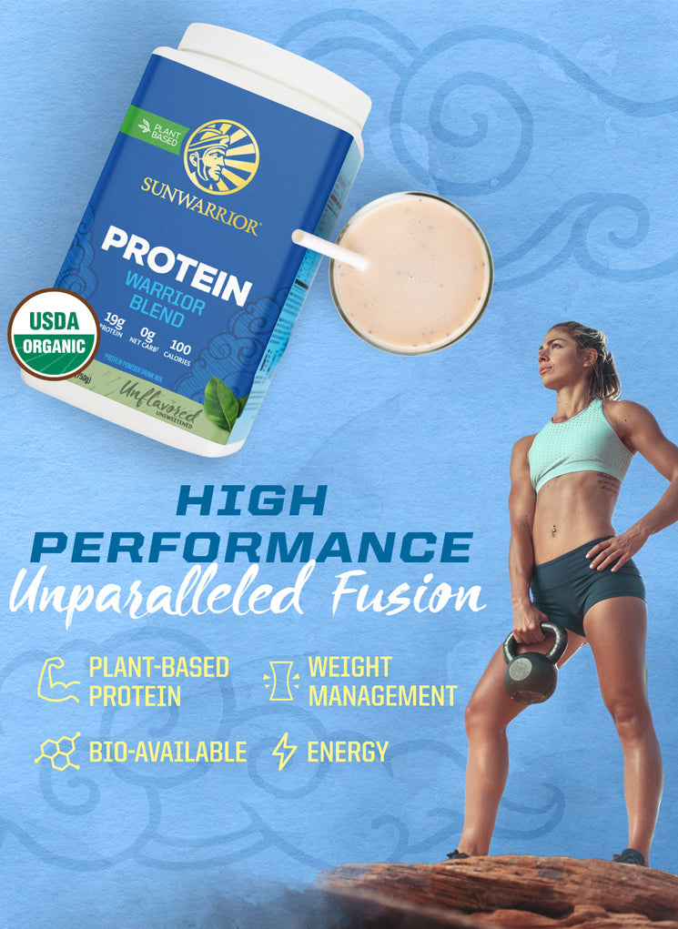 Warrior Blend Organic Protein  - Unflavored - Life style banner image mobile