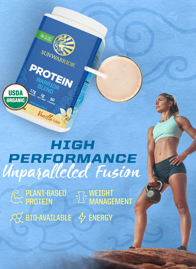 Warrior Blend Organic 15 Servings - Vanilla - Life style banner image mobile