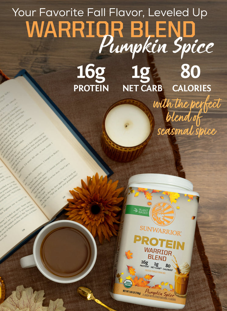 Warrior Blend Protein Pumpkin Spice - Life style banner image mobile