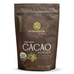 Sunwarrior organic cacao powder package on a white background