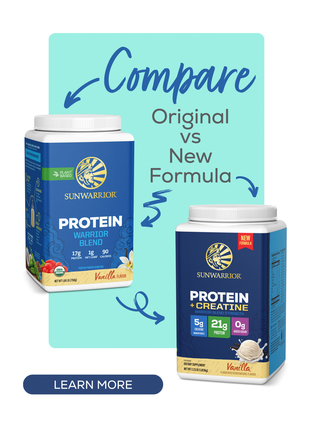 Protein with 5g Creatine - Warrior Blend Strength Vanilla
