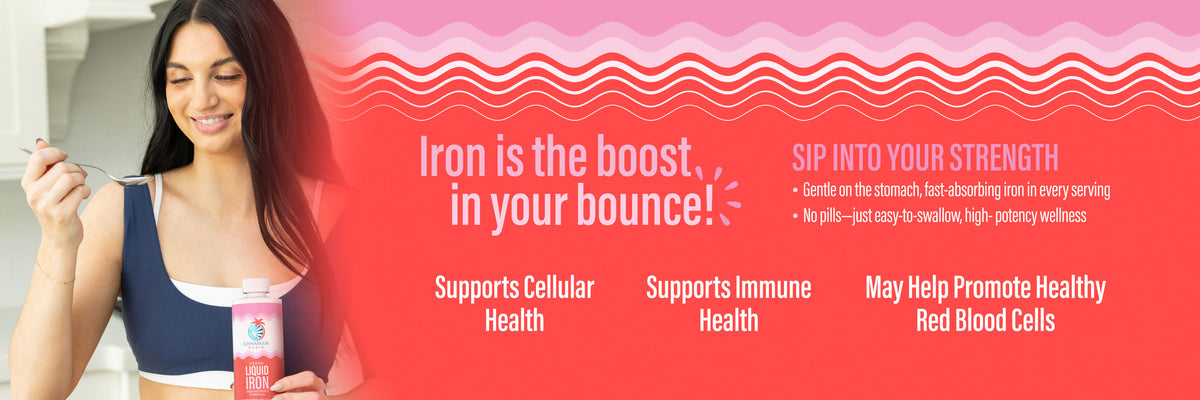 Liquid Iron Supplement Mixed Berry - Life style banner image desktop