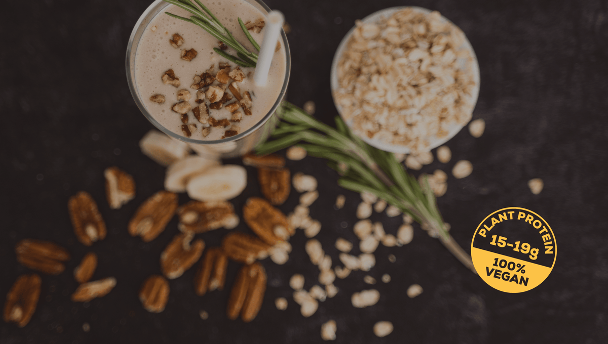 Walnut shake with plant-based protein powder