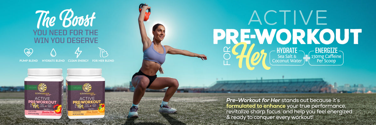 Active Pre-Workout for HER - Citrus Sunrise - Life style banner image desktop