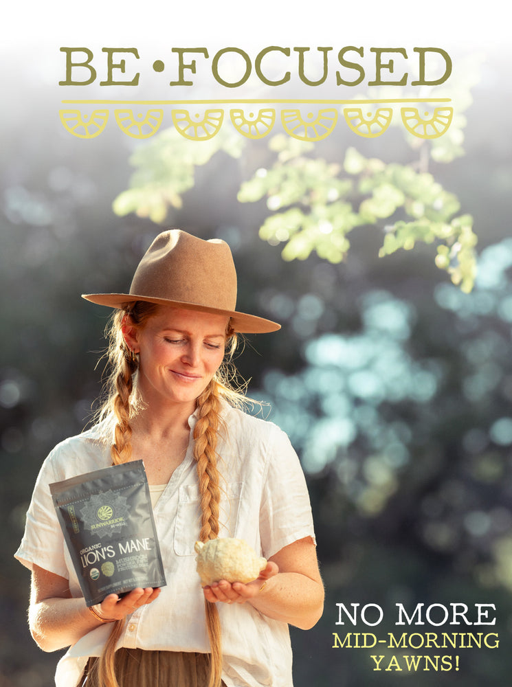 Be•Well Organic Lion's Mane Mushroom Powder - Life style banner image mobile