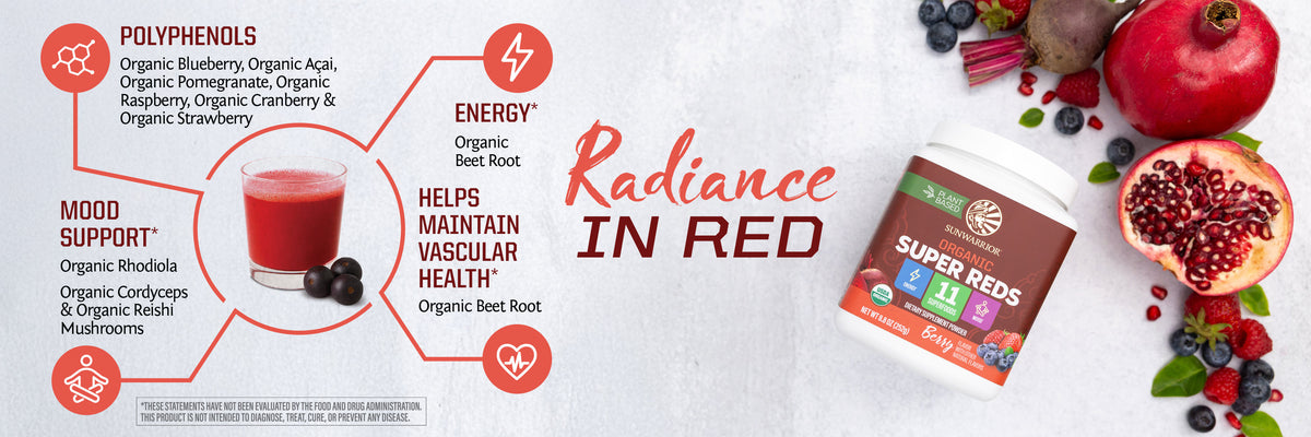 Organic Super Reds Powder - Life style banner image desktop