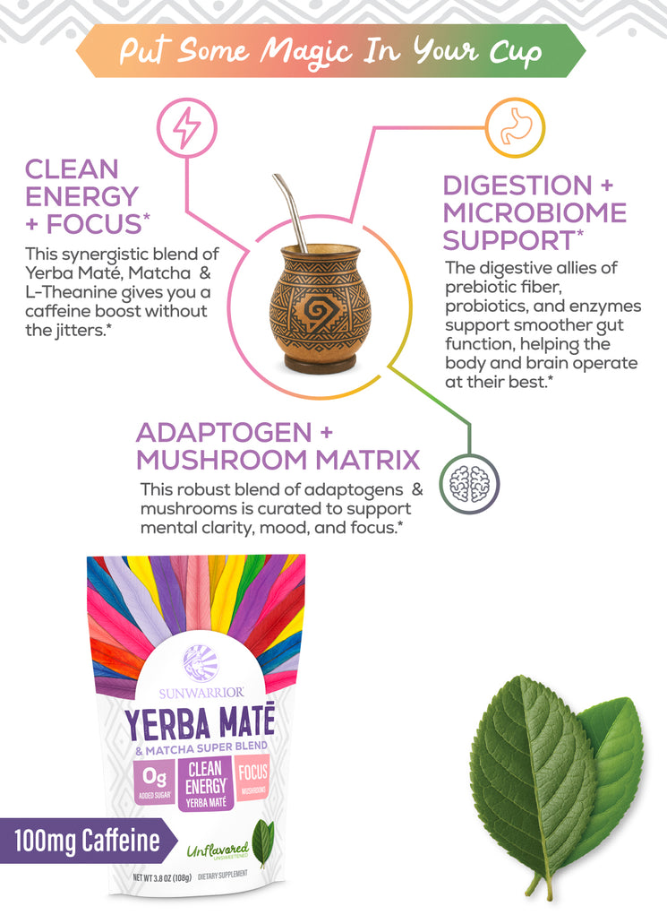 Yerba Mate + Matcha Clean Energy Superblend – Unflavored - Life style banner image mobile