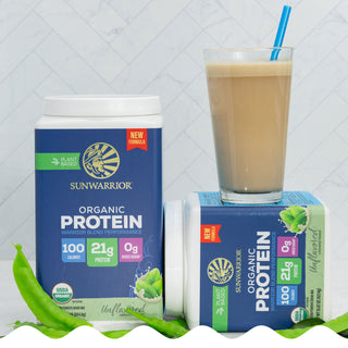 Organic Performance Protein with BCAAs - Warrior Blend Unflavored Plant-based Protein Sunwarrior