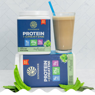 Protein with 5g Creatine - Warrior Blend Strength Unflavored Plant-based Protein Sunwarrior