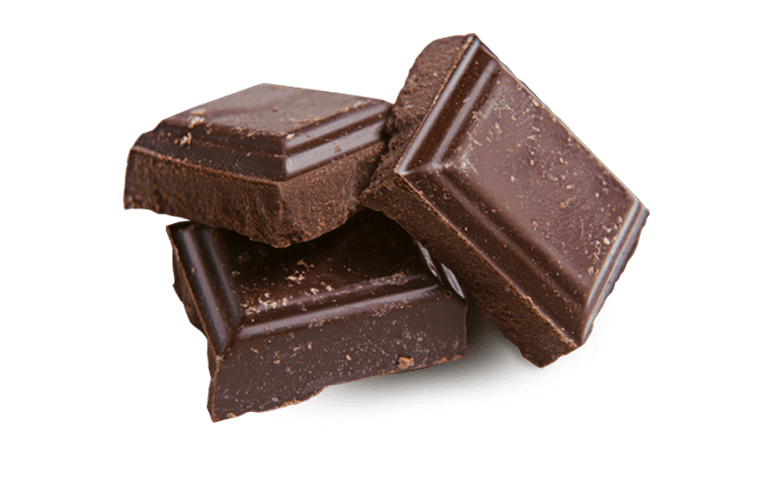 three pieces of Chocolate 
