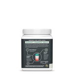 Container label showing support, promote, build with creatine for muscle and energy benefits