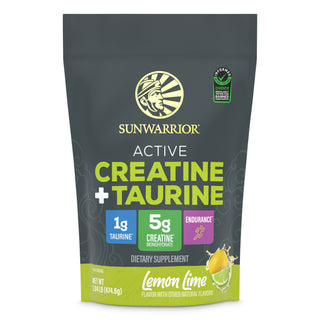 Active Creatine Plus Taurine Lemon Lime Vitamins & Supplements Sunwarrior 60 Servings