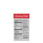 Supplement facts and usage instructions for Strawberry Colada flavored plant-based protein powder package back panel.