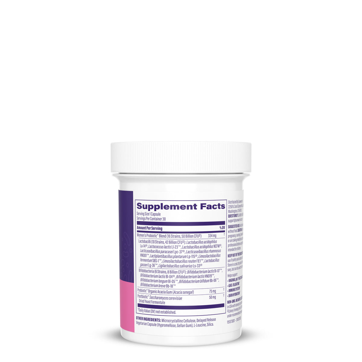 Active Women's Probiotic Capsules Vitamins & Supplements Sunwarrior