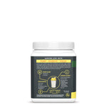 Container label showing Sunwarrior Active Pre-Workout supplement details and blend ingredients for energy and focus
