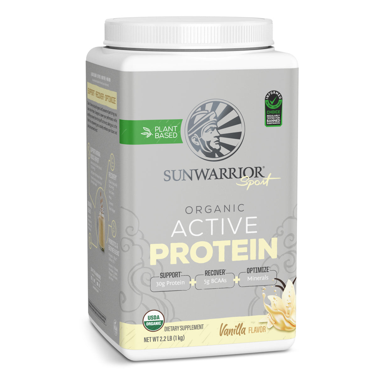 Active Protein 1kg Vanilla ThreeQuarter