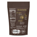 Back view of Sunwarrior Organic Cacao powder  with 'Be Elevated' branding and nutrition facts.