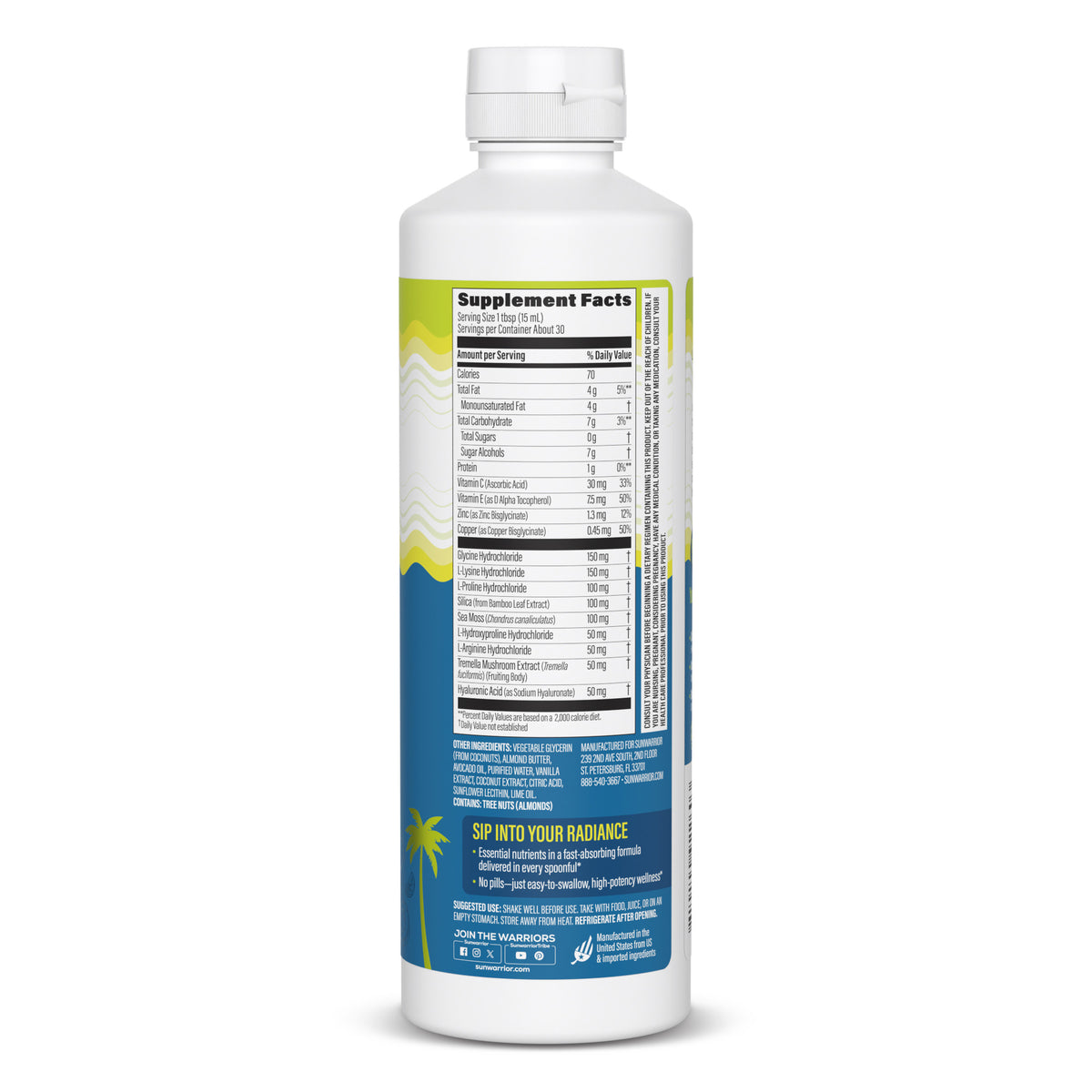 Liquid Vegan Collagen Boost Coconut Lime Vitamins & Supplements Sunwarrior