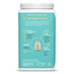 Sunwarrior Slim Collagen Boost container with teal label on a white background