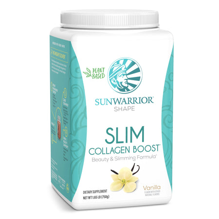 SLIM Collagen Boost - Vanilla Plant-based Protein Sunwarrior 30 Servings