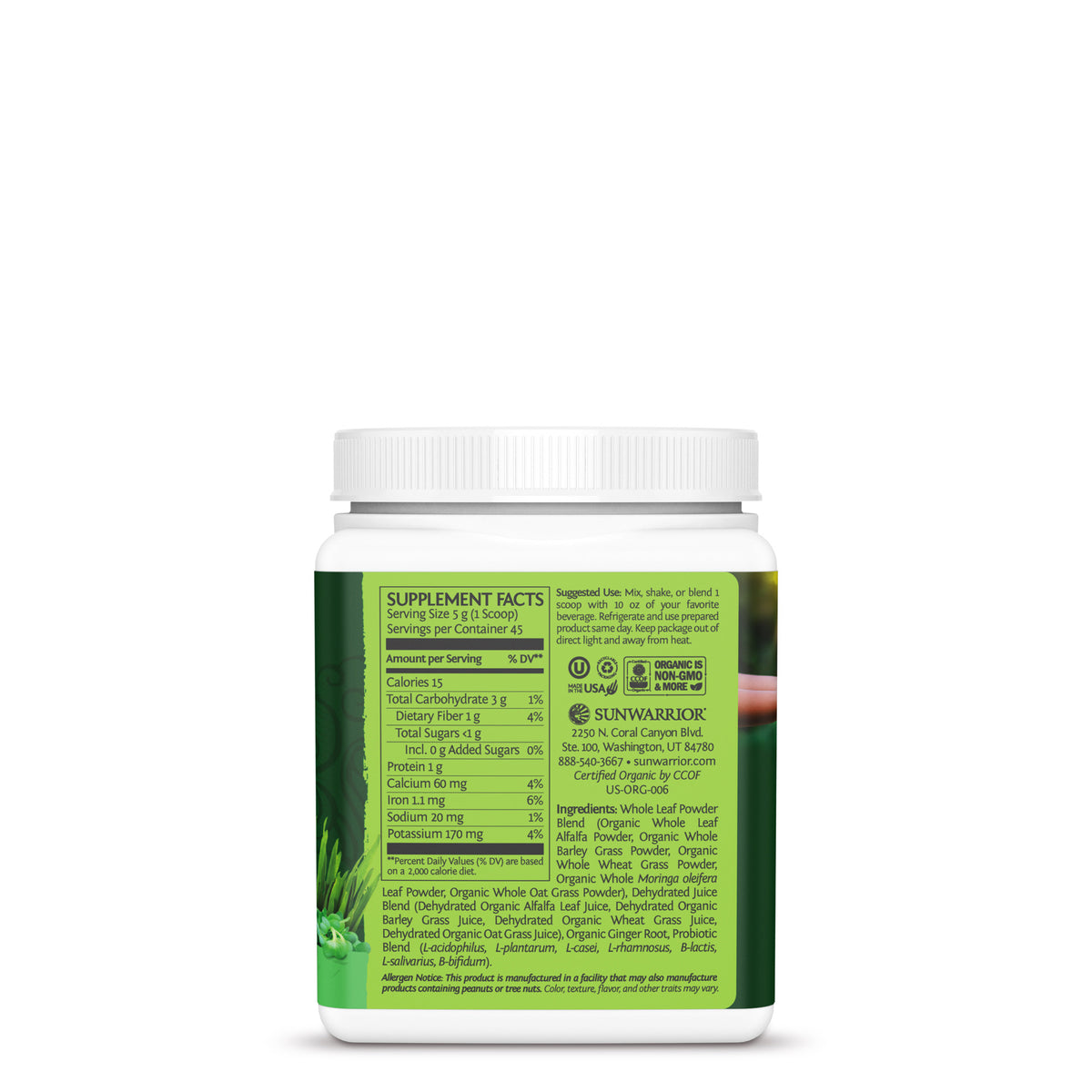 USA SuperGreens 225g Right