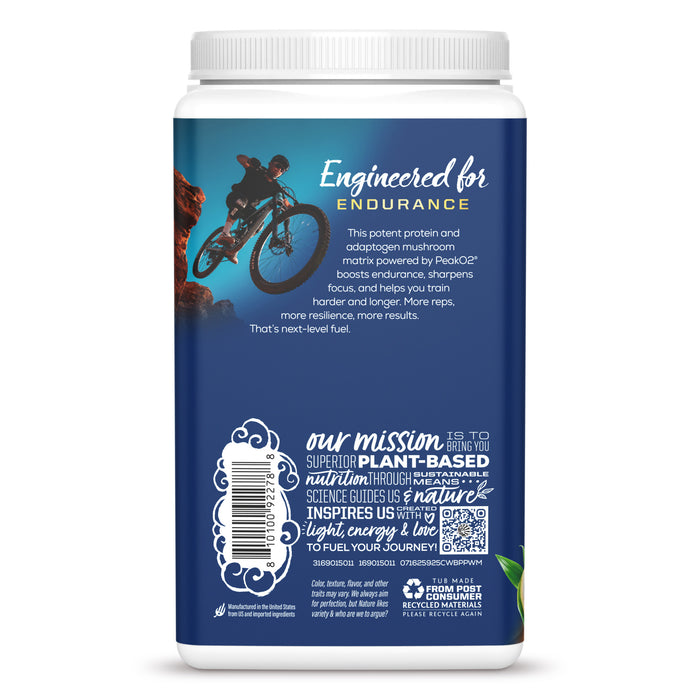 Organic Protein for Endurance with Adaptogenic Mushrooms - Warrior Blend Chocolate Plant-based Protein Sunwarrior