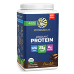 Organic Performance Protein with BCAAs - Warrior Blend Chocolate Plant-based Protein Sunwarrior 28 Servings