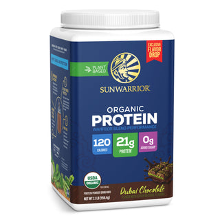 Organic Performance Protein with BCAAs - Warrior Blend Chocolate Plant-based Protein Sunwarrior 28 Servings