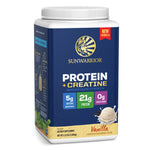 Protein with 5g Creatine - Warrior Blend Strength Vanilla Plant-based Protein Sunwarrior 25 Servings