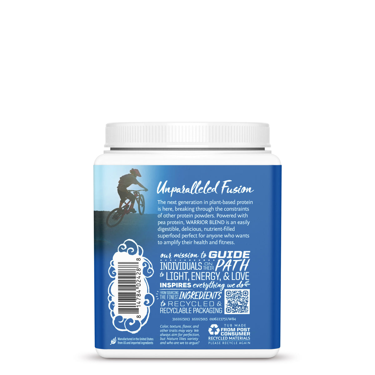 WarriorBlend 375g Unflavored Back