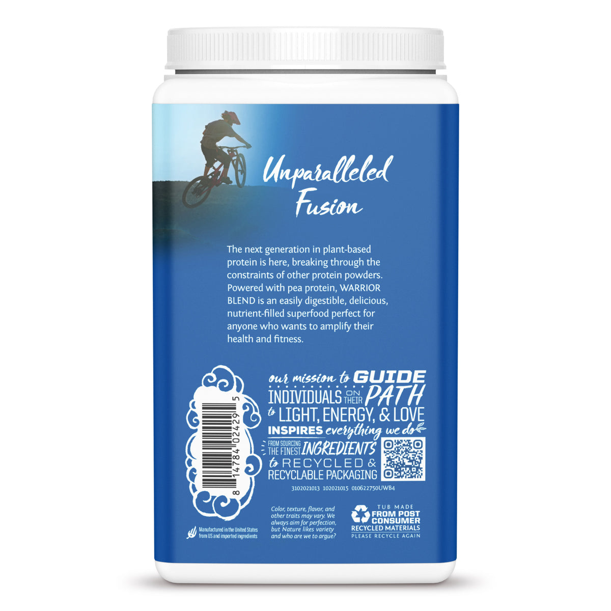 WarriorBlend 750g Unflavored Back