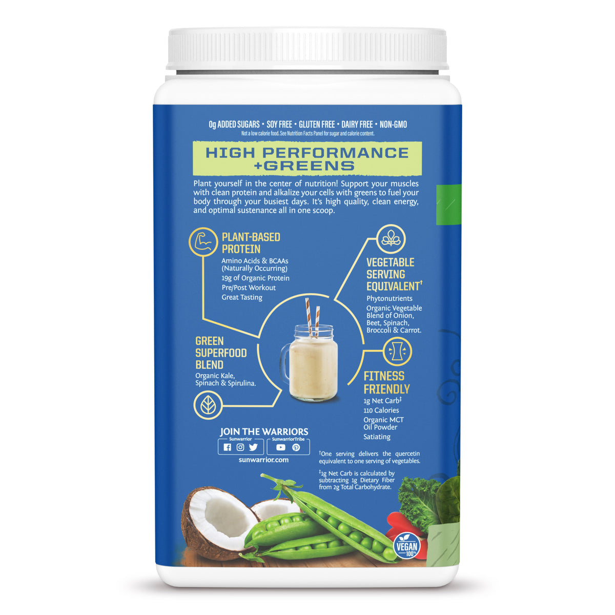 WarriorBlend Greens 750g Unflavored Left