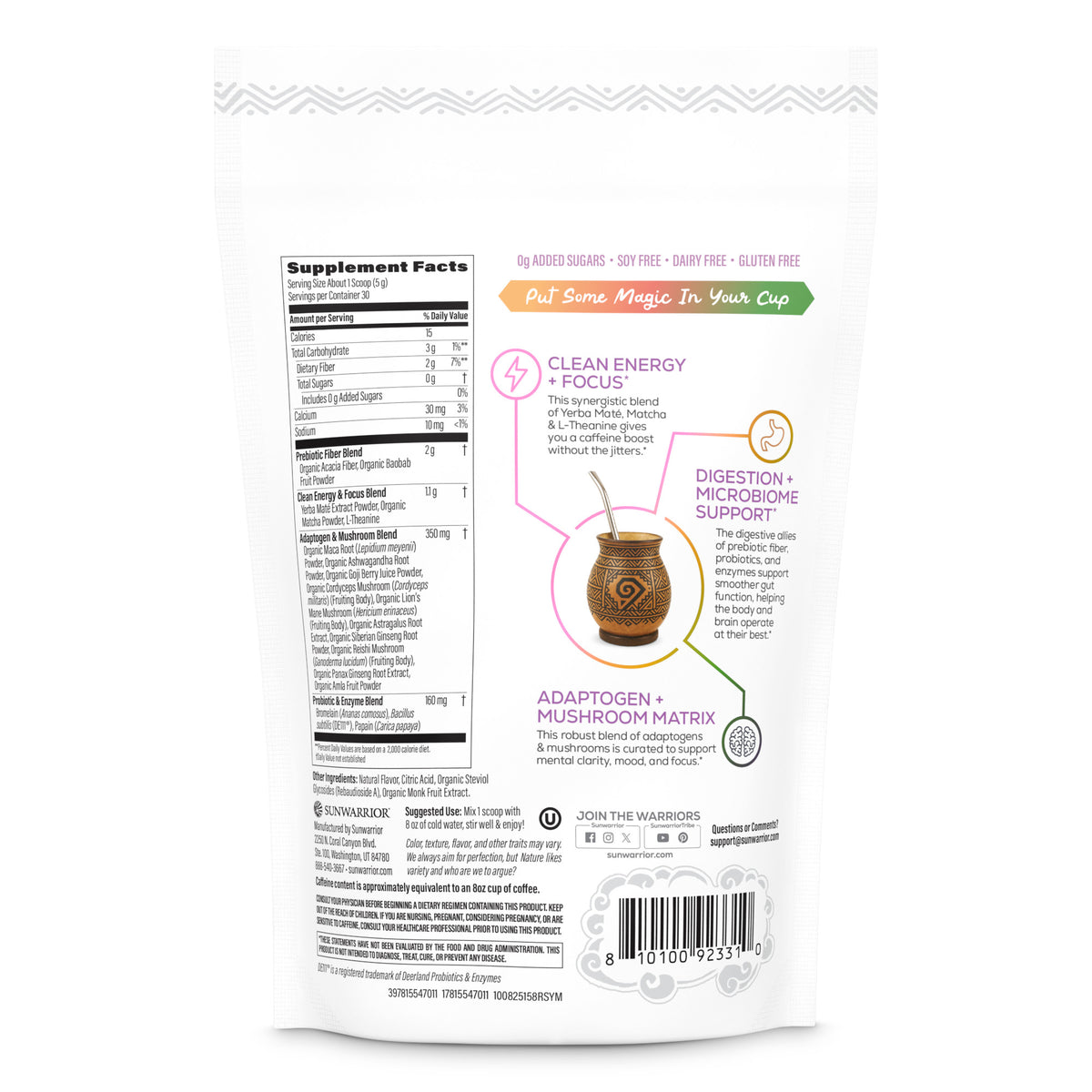 Yerba Mate package with text and graphics on a white background