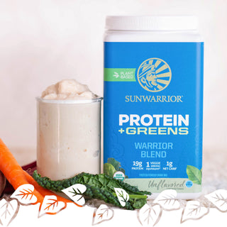 Warrior Blend Protein Plus Greens - Unflavored Plant-based Protein Sunwarrior
